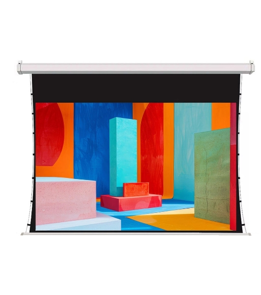 Экран для проектора S'OK SCPSMT-200x150FG-ED60 100' 4:3 настенно-потолочный, моторизованный с боковым натяжением, Fiberglass, белый, ED 60 см