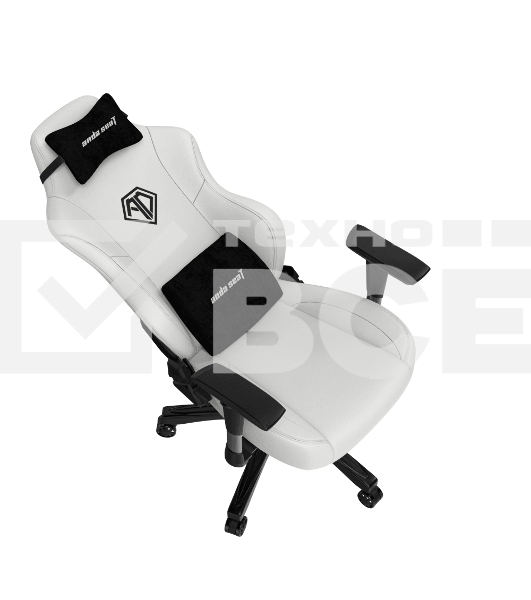Кресло игровое Anda Seat Phantom 3, цвет белый, размер L (90кг), материал ПВХ (модель AD18)