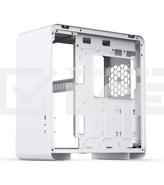 Корпус без блока питания Case JONSBO U4 PRO MESH, Midi-Tower, no fan, 1xUSB-A 3.2 + 1xUSB-C 3.2, ATX, mATX, mITX White