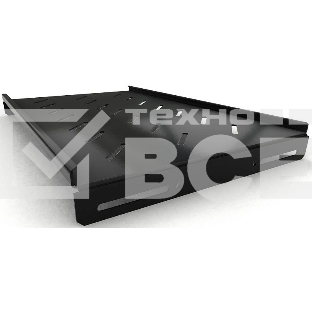 Полка Hyperline TSH3L, стационарная, 1U, 485х300 мм (ШхГ), для шкафов, цвет: чёрный
