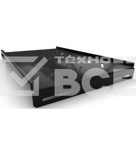 Полка Hyperline TSH3L, стационарная, 1U, 485х300 мм (ШхГ), для шкафов, цвет: чёрный