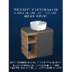 Тумба Bau Dream Blackwood 60 правая, графит, раковина BAU Nimb 51х41 белая, фото7