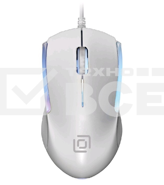 Мышь проводная Oklick 245M белый, 1000 dpi, USB, кнопки - 3