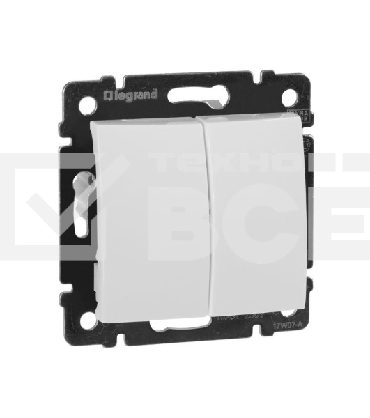 Переключатель Legrand 774408 2напр 2клав 10A Valena белый