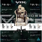 Кресло игровое Бюрократ VIKING 7 KNIGHT B FABRIC черный текстиль/эко.кожа крестовина металл/пластик, фото24
