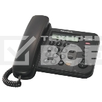 Телефон проводной Panasonic KX-TS2358RUB черный АОН,Caller ID,ЖКД,блокировка набора,выключение микрофона,кнопка 
