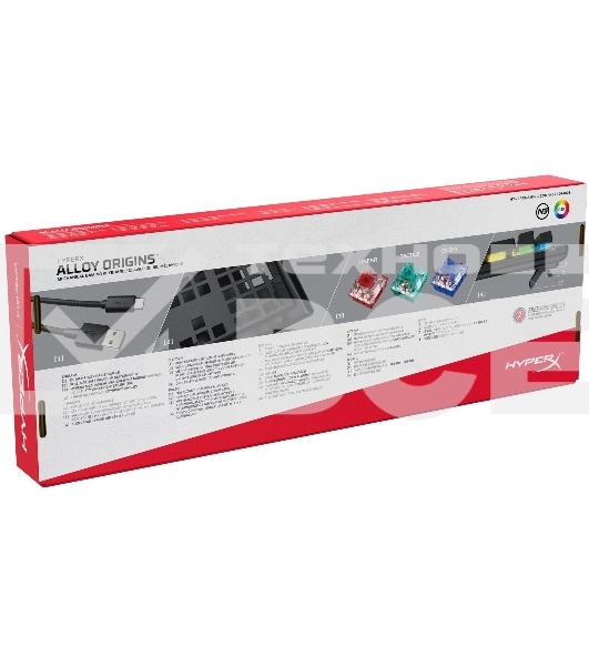 Клавиатура HyperX Alloy Origins (4P4F6AA#ABA) проводная, USB, черный