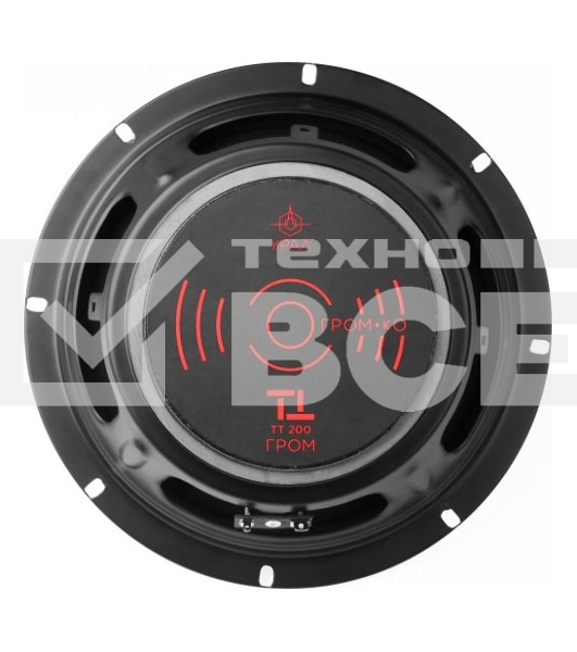 Колонки автомобильные Ural ТТ 200 ГРОМ (без решетки) 98дБ 4Ом 20 см (8дюйм) (ком.:2кол.) среднечастотные однополосные