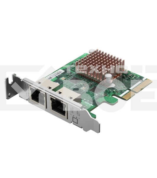 Сетевая карта QNAP QXG-2G2T-I225 2-port 2.5 GbE network expansion card, Controller I225-LM, PCIe Gen2 x2, 3 x Brackets included (Full-height, Low-profile and Specialized for QNAP NAS)