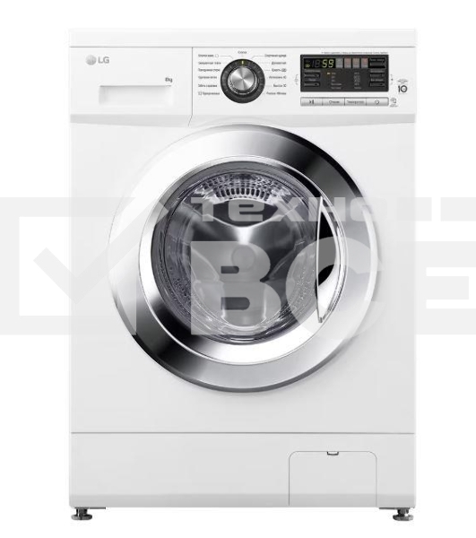 Стиральная машина LG F1096TD3 белая, загрузка фронтальная 8кг, 1000 об/мин., класс: A