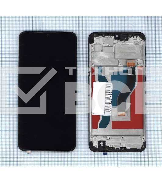 Дисплей для Samsung Galaxy A10S SM-A107F (TFT) черный с рамкой