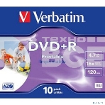 Диск DVD+R Verbatim 4.7Gb 16x Jewel case (10шт) Printable (43508), фото2