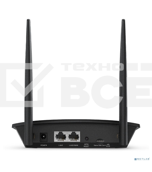 Роутер беспроводной TP-Link TL-MR100 N300 10/100BASE-TX/4G(3G) cat.4 черный