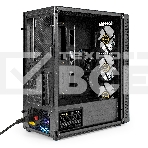 Компьютерный корпус Miditower ExeGate EVO-5001A-EVO800 (ATX, БП EVO800RGB с вент. 12 см, 2*USB+1*USB3.0+HD Audio, черный, 3 вент.12см с RGB подсветкой, боковая панель - закаленное стекло), фото6