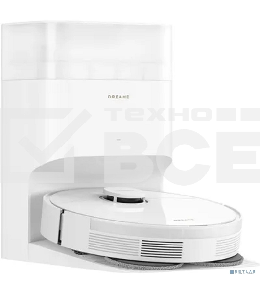 Робот-пылесос DreameBot L10S Plus белый/черный, 75 Вт, 5200 мАч Li-Ion, уборка влажная/комбинированная/сухая, пылесборник контейнер 0.35 л