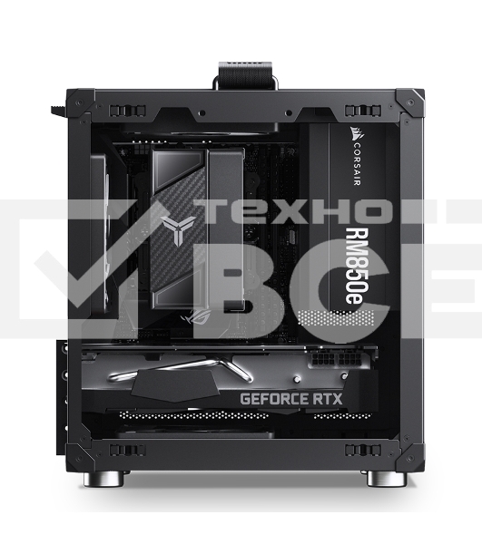 Компьютерный корпус JONSBO C6-ITX Black ITX без БП, боковая панель из закаленного стекла, mini-ITX, черный