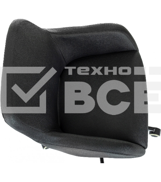 Кресло офисное Бюрократ CH-380M черный, эко.кожа, крестов. металл