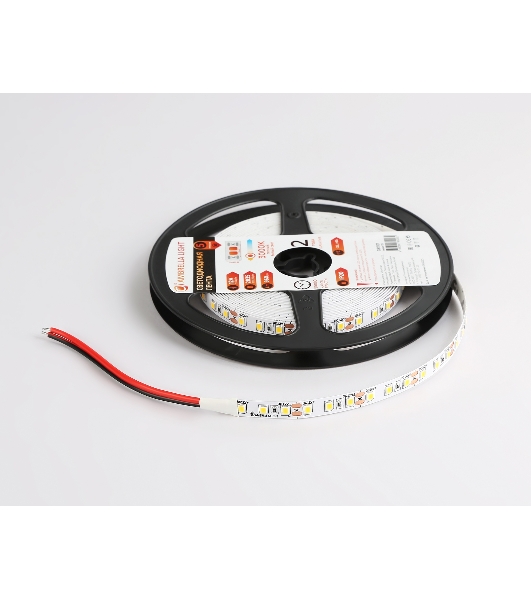 Светодиодная лента GS1101 2835 120Led/ 9.6W m/ 12V IP20 3000K/ 5000*8*1.2mm (2 конт.)