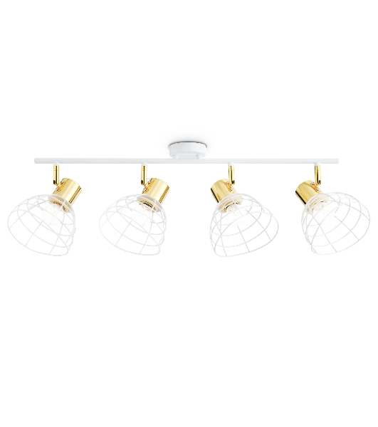 Светильник Ambrella light TR8603/4 WH/GD белый/золото E27*4 max 40W 465*154*230