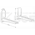 Кронштейн для СВЧ Holder MWS-2005 серебристый макс.40кг настенный фиксированный, фото4