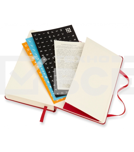 Ежедневник Moleskine CLASSIC DAILY POCKET 90x140мм 400стр. фиксирующая резинка красный