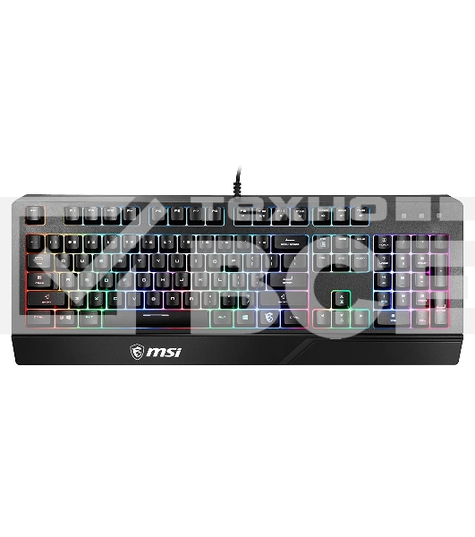 Клавиатура MSI VIGOR GK20 RU черный USB Multimedia for gamer LED (подставка для запястий)