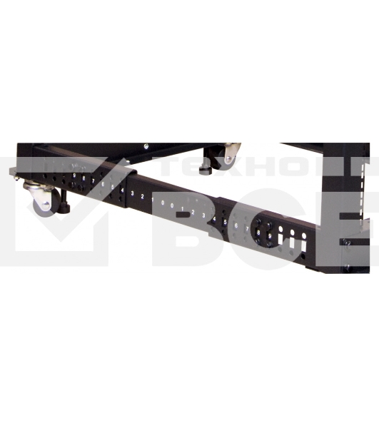 Стойка двухрамная Lanmaster TWT-RACK2-42U-ADJ 42U 480ммX560мм 1000кг черный