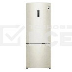 Холодильник LG GC-B569PECM бежевый глянц. двухкамерный инвертер 329/122л морозилка снизу, No Frost, фото 1