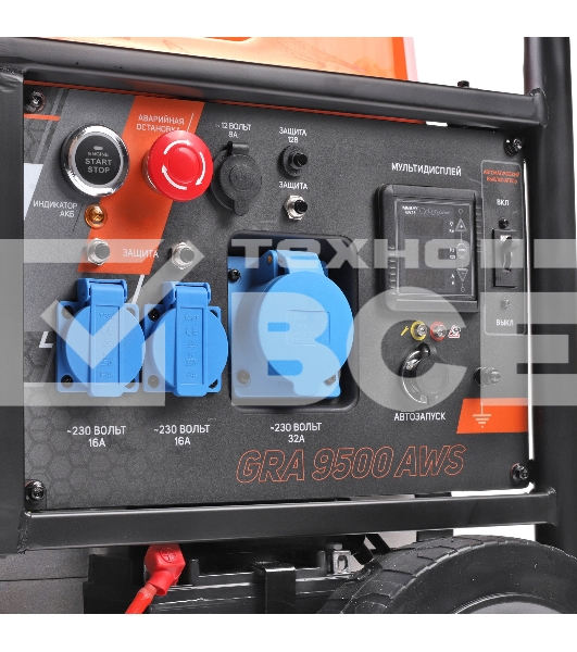 Электрогенератор бензиновый Patriot GRA 9500AWS, 9.5 кВт, 75 дБ, 101 кг