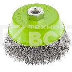 Щетка Сибртех для УШМ, 100 мм М14, чашка, витая проволока 0,3 мм, фото4