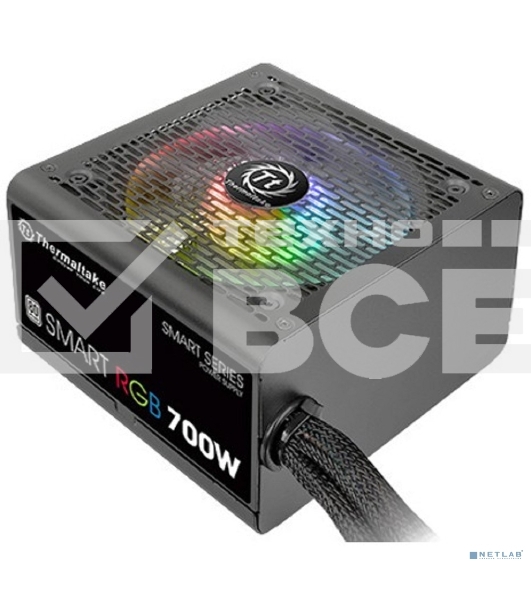 Блок питания Thermaltake Smart RGB (PS-SPR-0700NHSAWE-1), 700Вт, 80 PLUS, 120мм, черный