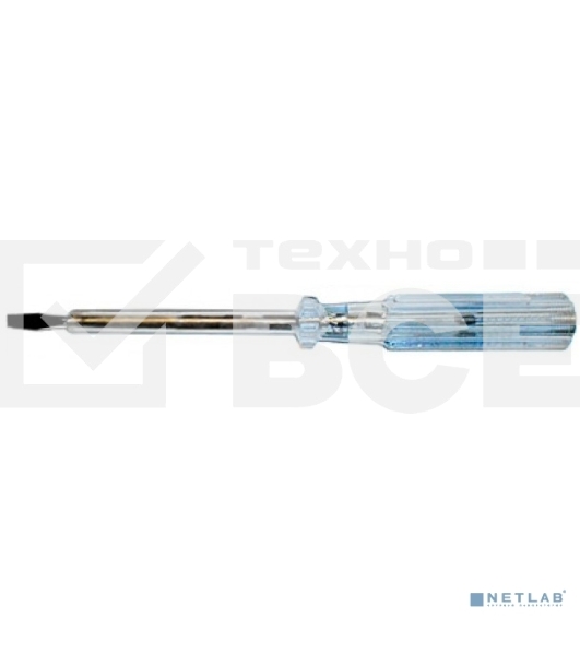 Отвертка индикаторная, белая ручка FIT IT 100-500 В, 190 мм 56529