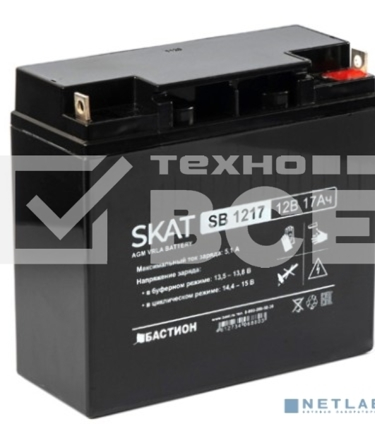 Батарея для ИБП Бастион SKAT SB 1217, 12В, 17Ач