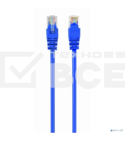 Патч-корд UTP Cablexpert кат.5e, 3м, литой, многожильный (синий)
