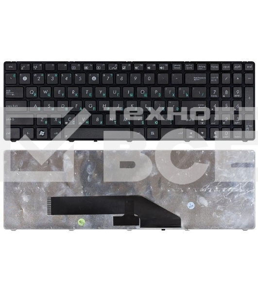 Клавиатура для ноутбука Asus K50 K60 K70 черная с рамкой