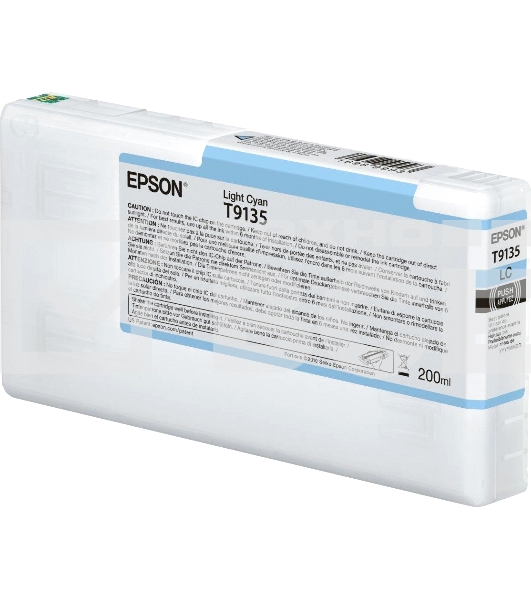 Картридж струйный Epson T9135 (C13T913500) светло-голубой (200 мл) для SureColor SC-P5000, SC-P5000V