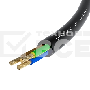 Кабель питания Greenconnect GCR-55966 PROF 1.0m, С14 - С5, черный, 3*1,5мм