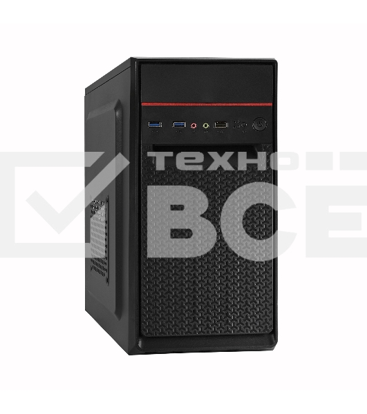 Компьютерный корпус Exegate EX283062RUS  Minitower ExeGate BAA-107U Black, mATX, <AAA400, 80mm>, 1*USB+2*USB3.0, Audio