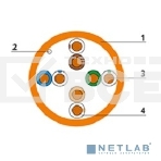 Кабель витая пара UTP (U/UTP) Cabeus UTP-4P-Cat.5e-SOLID-LSZH-100 категория 5e, 4 пары (24 AWG), одножильный, оранжевый, LSZH, нг(А)-HF, (100 м), фото4