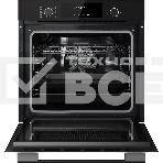 Встраиваемый духовой шкаф Kuppersberg HF 609 B, High-Tech, объем 80 л, 10 режимов работы, телескопические направляющие, цифровой таймер, 2 стекла в дверце, утапливаемые переключатели, энергоэффективность А, цвет черный, фото3
