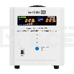 Стабилизатор напряжения ExeGate Expert Turbo AST-8000 (8000ВА, вход 80-260В, цветной дисплей, выход 220В±8%, КПД 98%, 5 уровней защиты, задержка, усиленный метал. корпус, 2*Schuko+клем.колодка, RTL), фото3