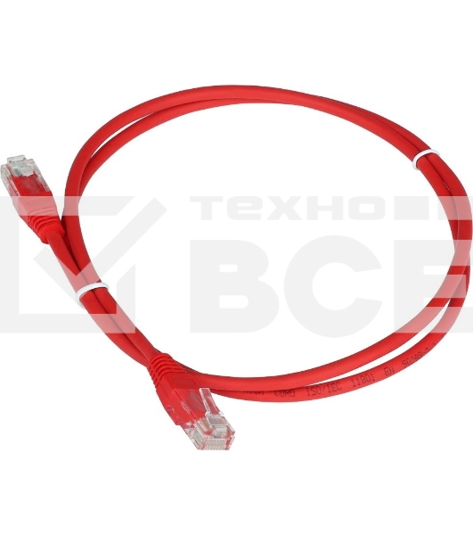 Патч-корд Lanmaster TWT-45-45-0.15-RD RJ-45 вил.-вилка RJ-45 кат.5E 0.15м красный ПВХ (уп.:1шт)