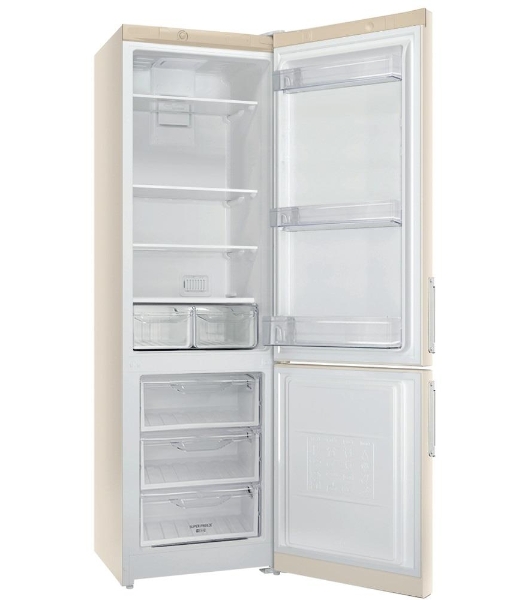 Холодильник Stinol STN 200 DE бежевый двухкамерный 249/75л морозилка снизу, No Frost