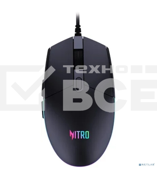Мышь проводная Acer Nitro OMW400 черный, 6400 dpi, USB, кнопки - 6