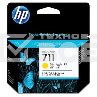Картридж струйный HP №711 CZ136A желтый x3уп. для HP DJ T120/T520 (29мл)