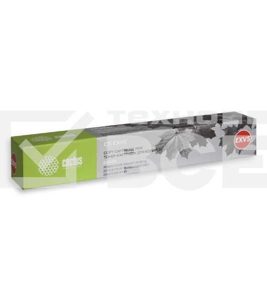 Картридж лазерный Cactus CS-EXV5 черный (7850 стр.) для Canon IR 1600/1605/1610/1630/1670/2000/2010