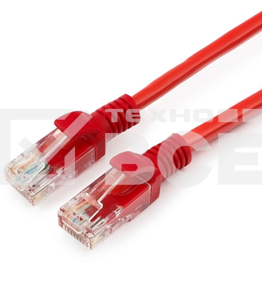 Патч-корд UTP Cablexpert кат.5e, 5м, литой, многожильный (красный)