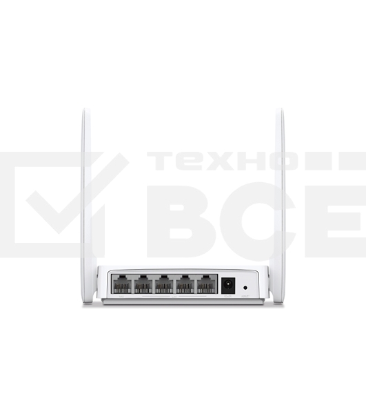Маршрутизатор Mercusys MW305R Wi-Fi роутер 300 Мбит/с 2,4 ГГц, 1 порт WAN 10/100 Мбит/с + 4 порта LAN 10/100 Мбит/с, 2 фиксированные антенны