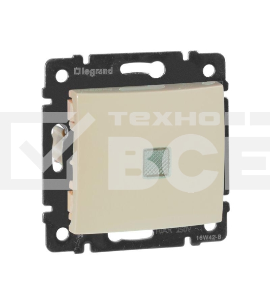 Переключатель Legrand 774326 Valena 2напр 10A с подсв, сл. кость