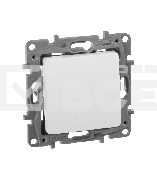 Переключатель ETIKA 10А, на винтах, бел.